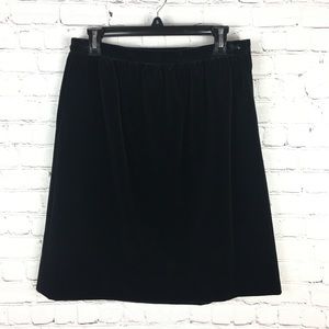 Vintage personal Petites, black velvet skirt, size 14